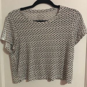 A white crop top with cute designs